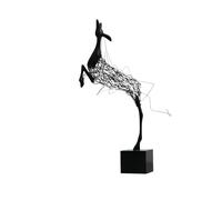 MOOWI Statue Decorations Large Wrought Iron Deer Sculpture Abstract Art Piece Creative Indoor Decorative Ornament Home Decor Object