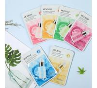 MOOYAM 6-Pack Korean Sheet Face Mask Set - Collagen, Vitamin C, Retinol, Snail, Hyaluronic Acid & 24K Gold - Hydrating, Brightening & Anti-Ageing Facial Masks for All Skin Types (25ml each)