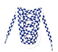 Mooybay 1 Pair of 1cm Wide, Black and White Checkered Flat Laces, Casual Sneaker Laces for Men and Women,160cm