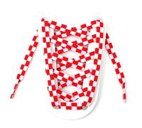 Mooybay 1 Pair of 1cm Wide, Black and White Checkered Flat Laces, Casual Sneaker Laces for Men and Women,120cm