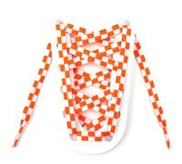 Mooybay 1 Pair of 1cm Wide, Black and White Checkered Flat Laces, Casual Sneaker Laces for Men and Women,100cm