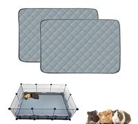 Mooydee 2 Pack Guinea Pig Cage Liners for C&C 2x3 Habitat Washable Guinea Pig Bedding Super Absorbent | Waterproof | Non Slip| Reusable Guinea Pig Pee Pads for Small Animals Cages - 41.3" x 27.6"