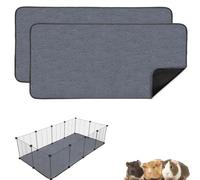 Mooydee Guinea Pig Fleece Cage Liners for C&C 2x4 Habitat, Washable Reusable Guinea Pig Bedding Super Absorbent Guinea Pig Pee Pads Anti Slip Mat for Rabbit Hamster Rat - 2 Pack 57.1" x 27.6"
