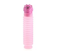 Mooyii Emergency Urinal, Portable Reusable Shrinkable Camping Portable Toilet Urine Bottle Bag Travel Potty Urine Funnel for Unisex Men Women Kids (Pink)