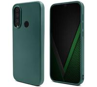Moozy Lifestyle. Designed for Huawei P30 Lite Case, Dark Green - Liquid Silicone Lightweight Cover with Matte Finish and Soft Microfiber Lining, Premium Silicone Case