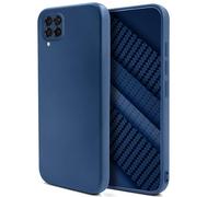 Moozy Lifestyle. Designed for Huawei P40 Lite Case, Midnight Blue - Liquid Silicone Lightweight Cover with Matte Finish and Soft Microfiber Lining, Premium Silicone Case