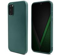 Moozy Lifestyle. Designed for Samsung S20 Case, Dark Green - Liquid Silicone Lightweight Cover with Matte Finish and Soft Microfiber Lining, Premium Silicone Case