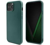 Moozy Lifestyle. Silicone Case for iPhone 13 Pro Max, Dark Green - Liquid Silicone Lightweight Cover with Matte Finish and Soft Microfiber Lining, Premium Silicone Case
