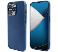Moozy Lifestyle. Silicone Case for iPhone 14 Pro, Midnight Blue - Liquid Silicone Lightweight Cover with Matte Finish and Soft Microfiber Lining, Premium Silicone Case