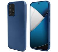 Moozy Lifestyle. Silicone Case for Samsung A33 5G, Midnight Blue - Liquid Silicone Lightweight Cover with Matte Finish and Soft Microfiber Lining, Premium Silicone Case