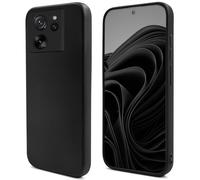 Moozy Lifestyle. Silicone Case for Xiaomi 13T and 13T Pro, Black - Liquid Silicone Lightweight Cover with Matte Finish and Soft Microfiber Lining, Premium Silicone Case