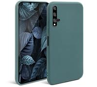 Moozy Minimalist Series Silicone Case for Huawei Nova 5T and Honor 20, Blue Grey - Matte Finish Lightweight Mobile Phone Case Ultra Slim Soft Protective TPU Cover with Matte Surface