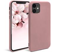 Moozy Minimalist Series Silicone Case for iPhone 11, Rose Beige - Matte Finish Lightweight Mobile Phone Case Ultra Slim Soft Protective TPU Cover with Matte Surface