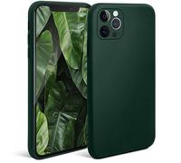 Moozy Minimalist Series Silicone Case for iPhone 12, iPhone 12 Pro, Midnight Green - Matte Finish Lightweight Mobile Phone Case Ultra Slim Soft Protective TPU Cover with Matte Surface