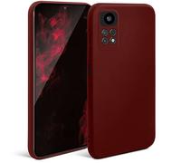 Moozy Minimalist Series Silicone Case for Xiaomi Redmi Note 11 Pro 5G and 4G, Wine Red - Matte Finish Lightweight Mobile Phone Case Slim Soft Protective TPU Cover with Matte Surface