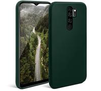 Moozy Minimalist Series Silicone Case for Xiaomi Redmi Note 8 Pro, Midnight Green - Matte Finish Lightweight Mobile Phone Case Ultra Slim Soft Protective TPU Cover with Matte Surface