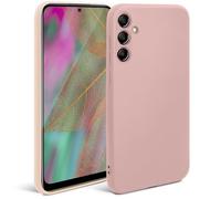 Moozy Minimalist Series SiliconePhone Case for Samsung Galaxy A55 5G, Matte Finish Lightweight Mobile Phone Case Slim Soft Protector TPU Cover with Matte Surface, Light Pink