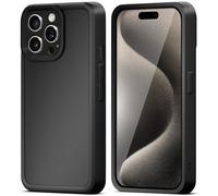 Moozy RimUP Phone Case for iphone 16 Pro, Flexible TPU Bumper Shockproof Raised Edges Cover for Extra Protection, Precise Cutouts and Camera Lens Protector, Anti-Scratch, Black