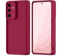 Moozy RimUP Phone Case for Samsung Galaxy A56, Flexible TPU Bumper Shockproof Raised Edges Cover for Extra Protection, Precise Cutouts and Camera Lens Protector, Anti-Scratch, Wine Red