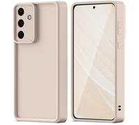 Moozy RimUP Phone Case for Samsung Galaxy S23 FE, Flexible TPU Bumper Shockproof Raised Edges Cover for Extra Protection, Precise Cutouts and Camera Lens Protector, Anti-Scratch, Beige