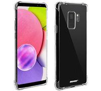 Moozy Shock Proof Silicone Case for Samsung S9 - Transparent Case with Shock Absorbing 3D Corners Crystal Clear Protective Phone Case Soft TPU Silicone Cover