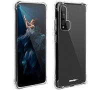 Moozy Shockproof Silicone Case for Huawei Nova 5T and Honor 20 - Transparent Case with Shock Absorbing 3D Corners Crystal Clear Protective Phone Case Soft TPU Silicone Cover