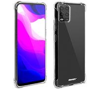 Moozy Shockproof Silicone Case for Xiaomi Mi 10 Lite 5G - Transparent Case with Shock Absorbing 3D Corners Crystal Clear Protective Phone Case Soft TPU Silicone Cover