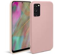 Moozy Silicone Phone Case for Samsung Galaxy S20 Minimalist Series, Matte Finish Lightweight Mobile Phone Case Slim Soft Protective TPU Cover with Matte Surface, Light Pink