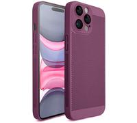 Moozy VentiGuard Phone Case for iphone 14 pro, 6.1-inch, Breathable Cover for iphone 14 pro with Perforated Pattern for Air Circulation, Hard case for iphone 14 pro, Purple