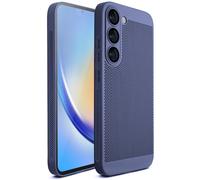 Moozy VentiGuard Phone Case for Samsung galaxy S23, Breathable Cover for samsung galaxy s23 with Perforated Pattern for Air Circulation, Case for samsung 23, Blue