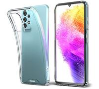 Moozy Xframe Shockproof Case for Samsung A33 5G - Transparent Rim Case, Double Colour Clear Hybrid Cover with Shock Absorbing TPU Rim