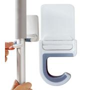 Mop and Broom Wall Hooks - Self Adhesive Non-Slip Gripper, No Drill Hanger | Duster Organizer Wall Mounted Mops Holder Durable Cleaning Tool Storage Home Utility Rack Accessory