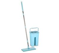 Flat Squeeze Microfiber Mop & Bucket Set Home Floor Tiles Cleaning