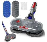 Mop Attachment for Dyson V7/V8/V10/V11/V15 Vacuum Cleaner, Electric Floor Mop with Removable Water Tank and Pack of 12 Washable Mop (Grey)