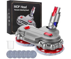 Mop Attachment for Dyson V7/V8/V10/V11/V15 Vacuum Cleaner, Vacuum Cleaner Replacement Parts for Dyson, Electric Floor Mop with Removable Water Tank, Filling Container & 6 Replacement Pads