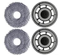 Mop Bracket and Mop Pads Replacement Kit for Roborock QV 35A/QV 35S/Qrevo S5V/Qrevo Edge/Qrevo Edge S5A/Qrevo Curv/Qrevo Curv S5X Robot Vacuum Cleaner