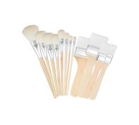 Mop Brush for Acrylic Painting, Assorted Size Acrylic Paint Brush Set Blending Mop Brushes with Wooden Handle 12PCS Set