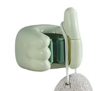 Mop Brush Rack - Creative Wall Mounted Holder, Thumb Shape Organizer | Adhesive No Drill Installation, Non-Slip Storage Clip for Bathroom Kitchen Garage Closet, Space Saving Decorative Household Clean