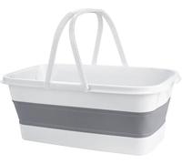 Mop Bucket Folding Portable Bucket Silicone Collapsible Basin Handle Cleaning