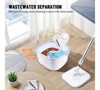 Mop & Bucket Set Microfiber 3X Mops Head Pads Brush New 360 Floor Magic Spin