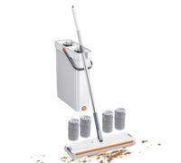 Mop Bucket Set | with Separate Dirty Water System | Flat Mop And Bucket System,for Hardwood Floor Tile Kitchen Bathroom Living Room Window