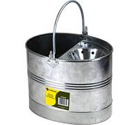 Mop Bucket Traditional Heavy Duty Galvanized Steel Easy Lifting with Handle for Home Bathroom Kitchen Office Cleaning 20L