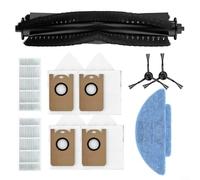 Mop Cloth Brushes Filters Replacement,Accessories Kit Robot Vacuum Cleaner Replacement Filters For Laresar For L6 Nex,1Roller Brush, 4 Dust Bags, 2 Washable Mop Cloth, 2 Filters, 2 Side Brushes