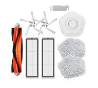 Mop Cloth Compatible For Xiaomi Compatible For Dreame W10 W10 Pro Robotic Vacuum Cleaner Main Side Brush Detachable Mop Rags Stent Hepa Filter Accessories (Color : Set11)