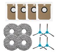 Mop Cloth Dust Bag Side Brush Replacement Set Compatible with For Conga 20090 ProAI InfinitySoap Cut&SPA Robot Vacuum for Effective Dirt and Dust Removal