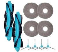 Mop Cloth, Main Roller Brush and Side Brushes Set for Cecotec for Conga 20090 ProAI Robot Vacuums, for Dust and Debris Removal, Corner and Edge Sweeping