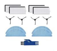 Mop Cloth Side Brush Filter Replacement Kit for Tikom G7000 G6000 Robot Vacuum Cleaner Designed to Remove Dirt, Oil Stains, and Footprints Effectively (A)