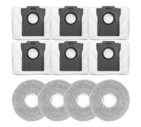 Mop Cloths and Dust Bags Set Compatible for Cecotec for Conga for X70 Robot Vacuum for Forestall Debris Release and Insure Clean Floors
