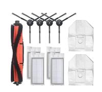 Mop Cloths Dust Bags Main Brush Side Brush HEPA Filter/Fit For ROIDMI EVE Plus Vacuum Cleaner Spare Parts Sweeping Robot Set (Color : White)