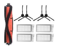 Mop Cloths Dust Bags Main Brush Side Brush HEPA Filter/Fit For ROIDMI EVE Plus Vacuum Cleaner Spare Parts Sweeping Robot Set (Color : Orange)